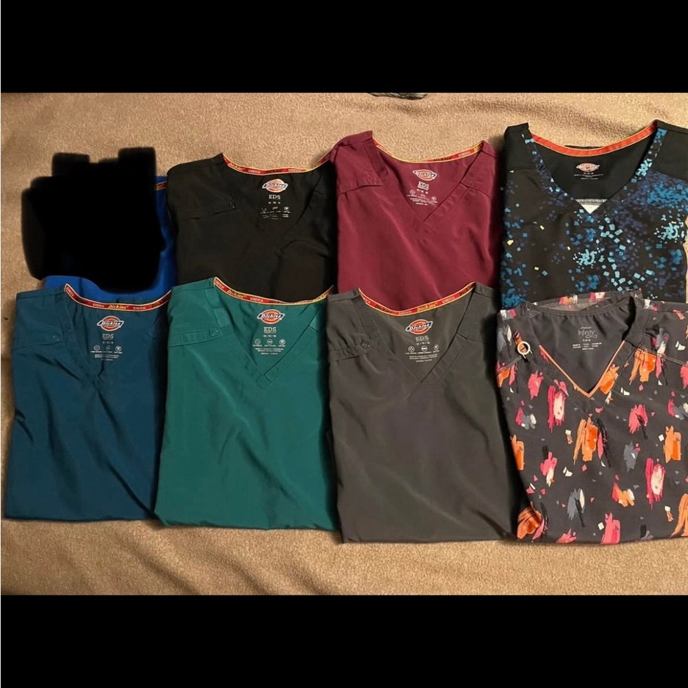 Medium scrub shirt lot